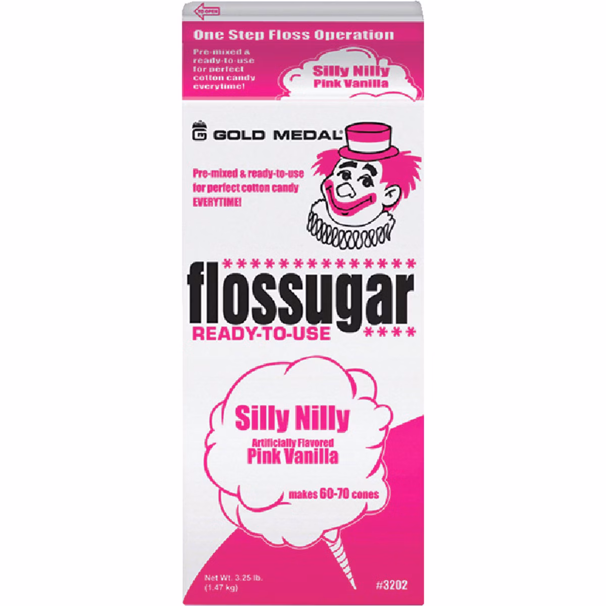 Gold Medal 1/2 Gal. Pink Vanilla Cotton Candy Sugar