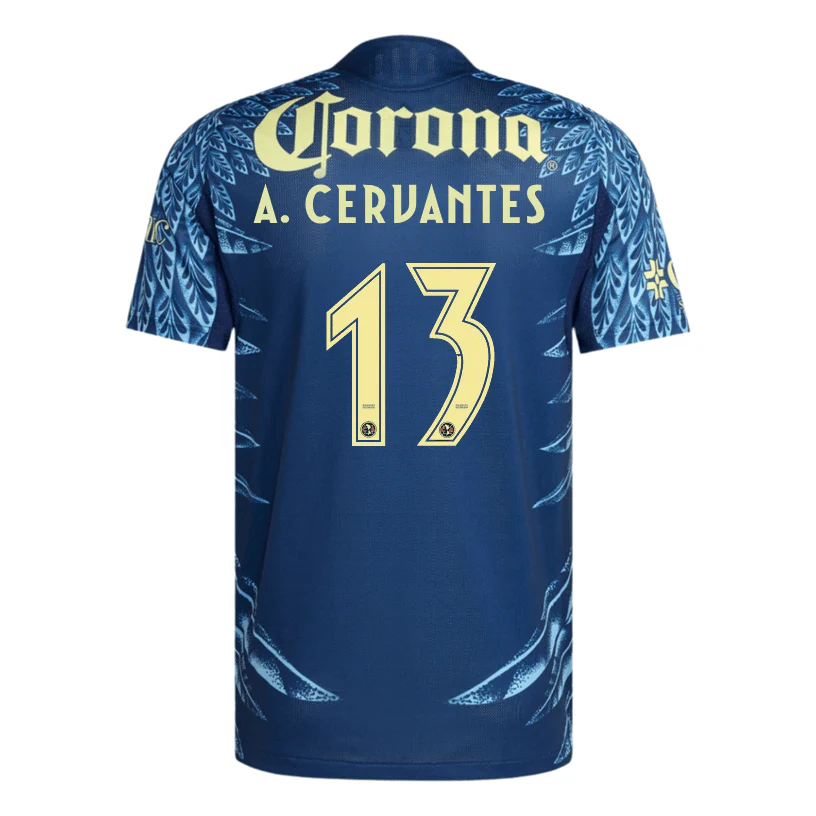 adidas A. Cervantes Men’s Club América 25/26 Authentic Away Jersey (Blue)