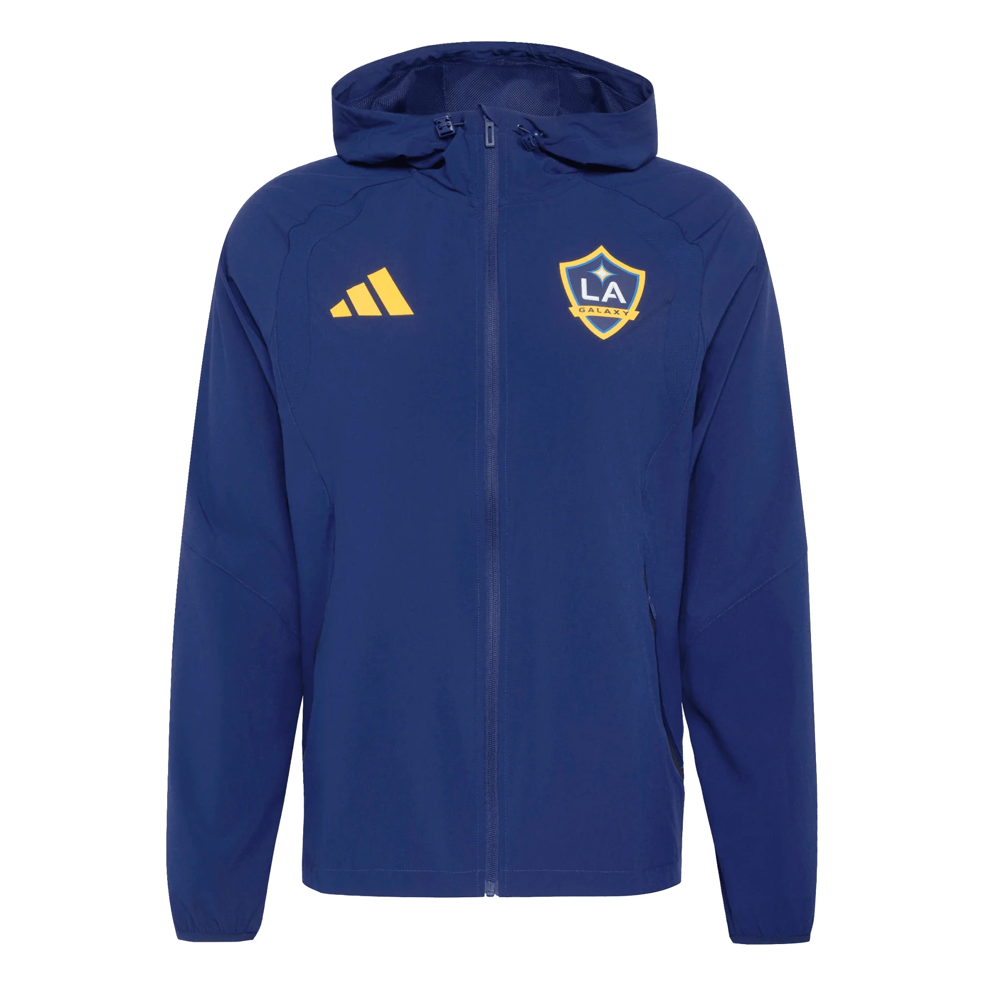adidas LA Galaxy Travel Full Zip Windbreaker Jacket 25/26 (Dark Blue/Gold)