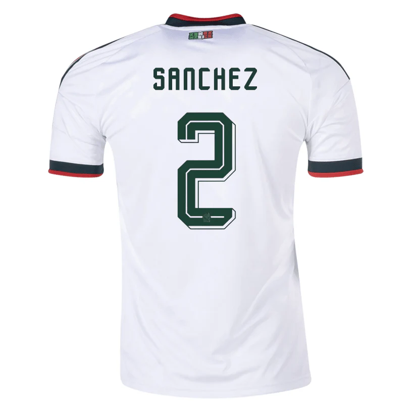 adidas Men’s Sanchez Mexico 2026 Away Stadium Jersey (White)