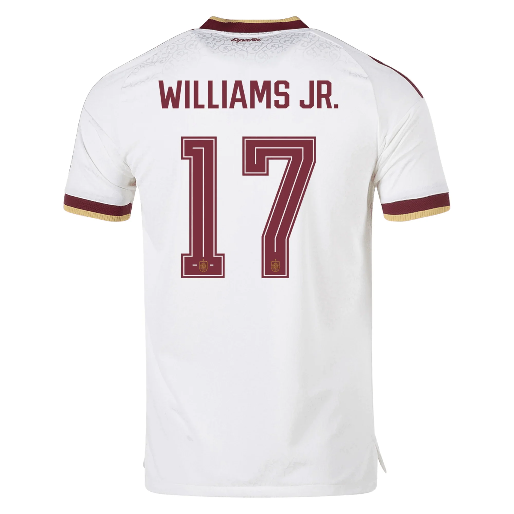 adidas Men’s Spain Authentic Nico Williams Away Jersey 2026 (White)