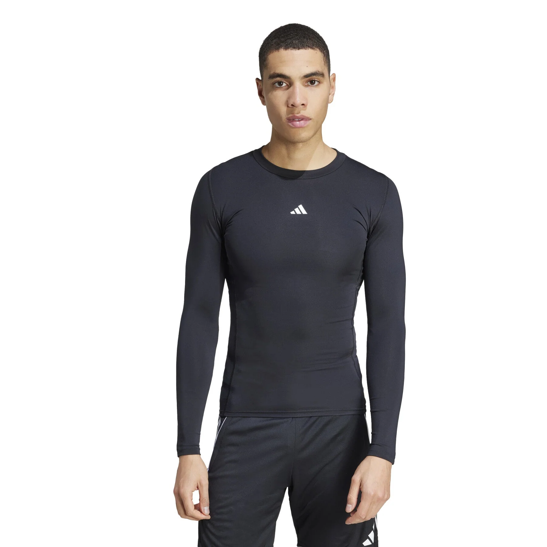 adidas Men’s Techfit Long Sleeve Compression Top (Black)