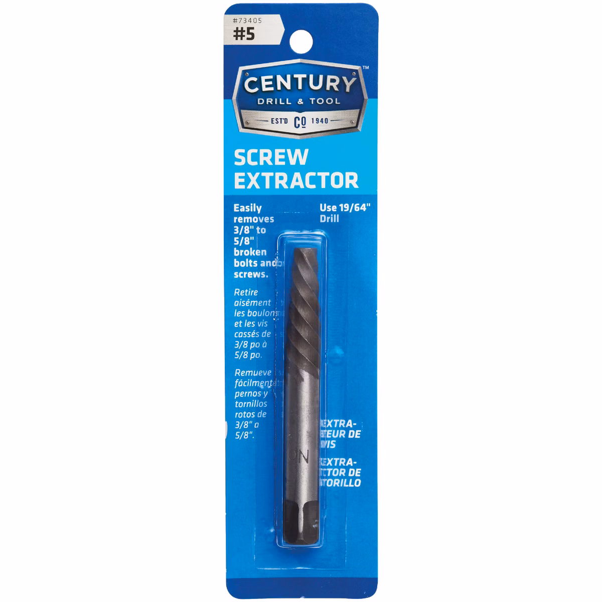 Century Drill & Tool #5 Spiral Flute Screw Extractor