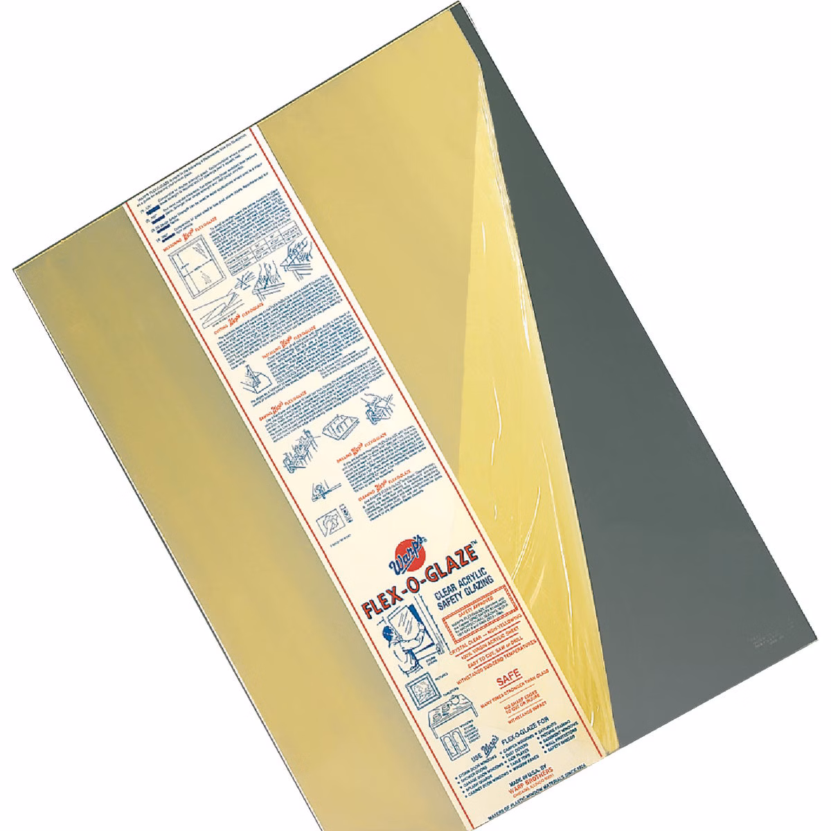 Warp's Flex-O-Glaze 36 In. x 72 In. x 0.100 (1/10 In.) Clear Acrylic Sheet