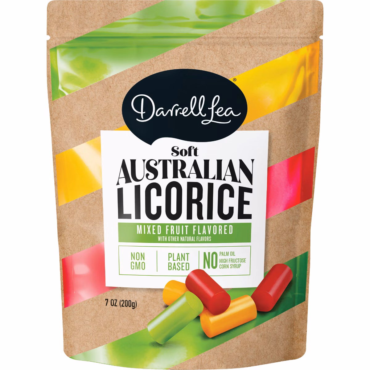 Darrell Lea Strawberry, Green Apple, & Mango Flavor 7 Oz. Soft Australian Licorice