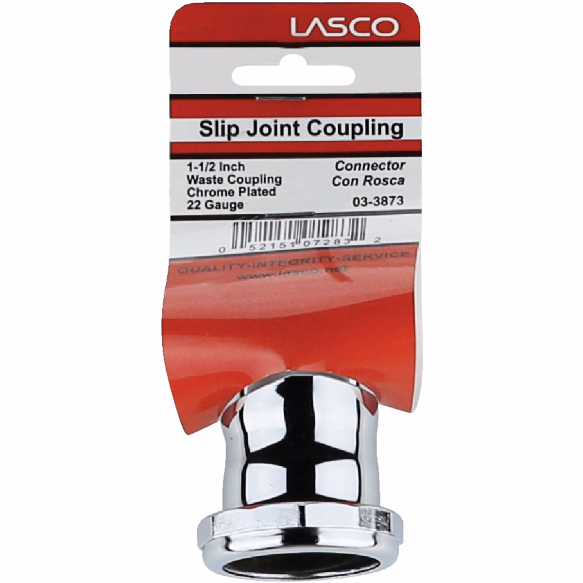 Lasco 1-1/2 In. Chrome-Plated Brass Straight Coupling