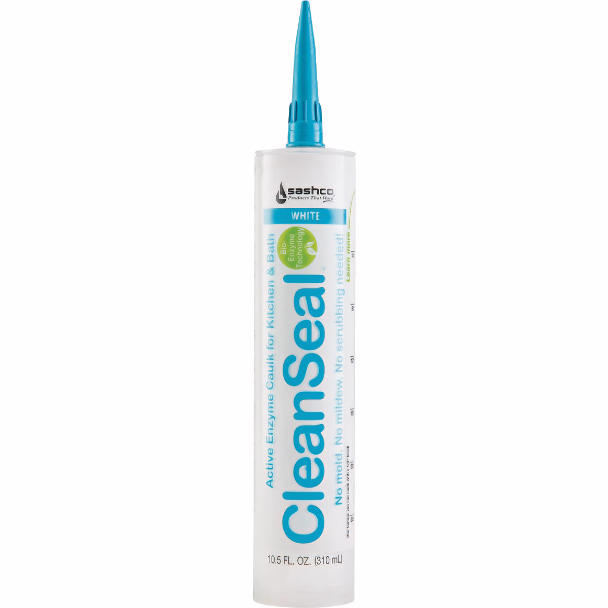 Sashco CleanSeal 10.5 Oz. White Active Enzyme Kitchen & Bath Caulk