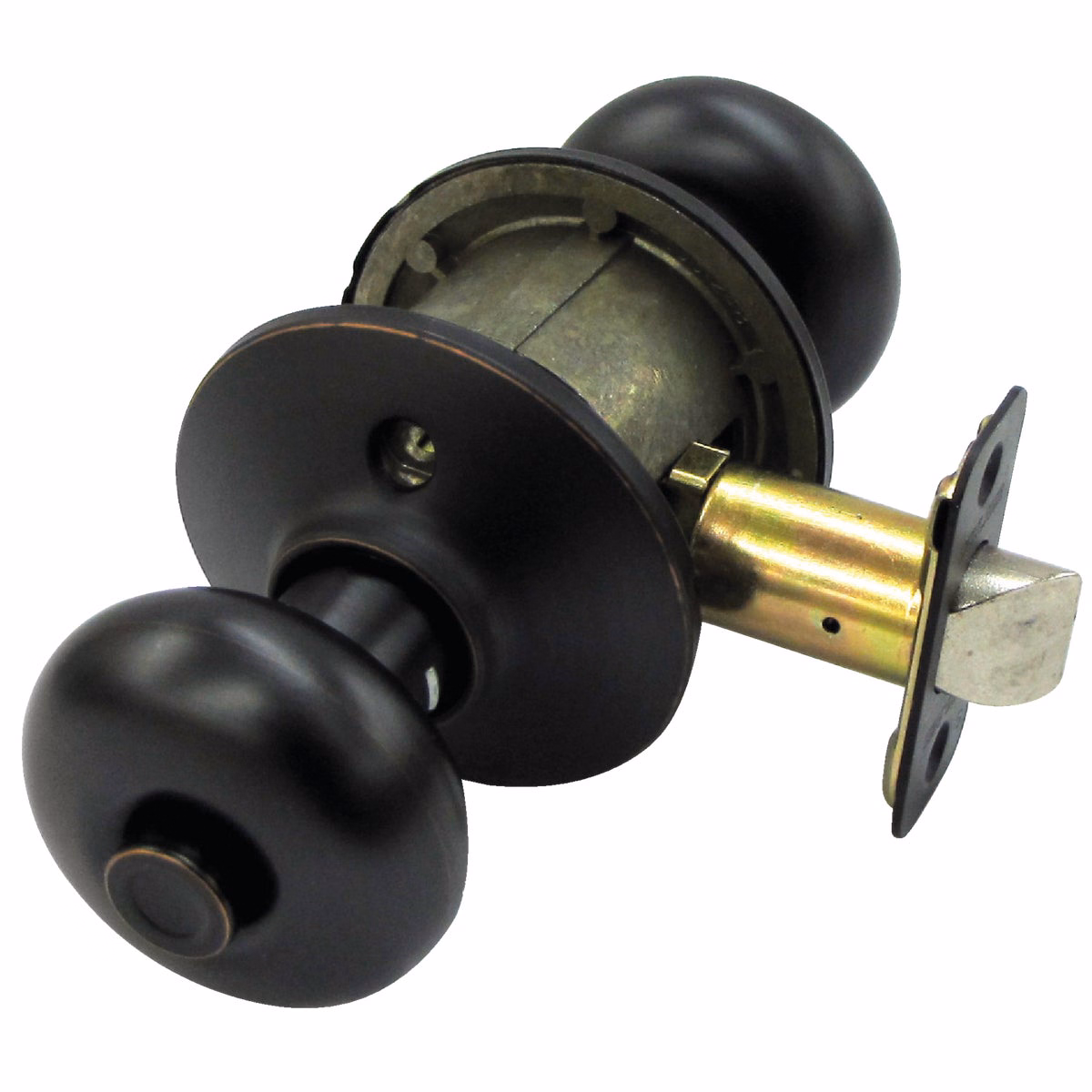 Schlage Plymouth Aged Bronze Bed & Bath Door Knob