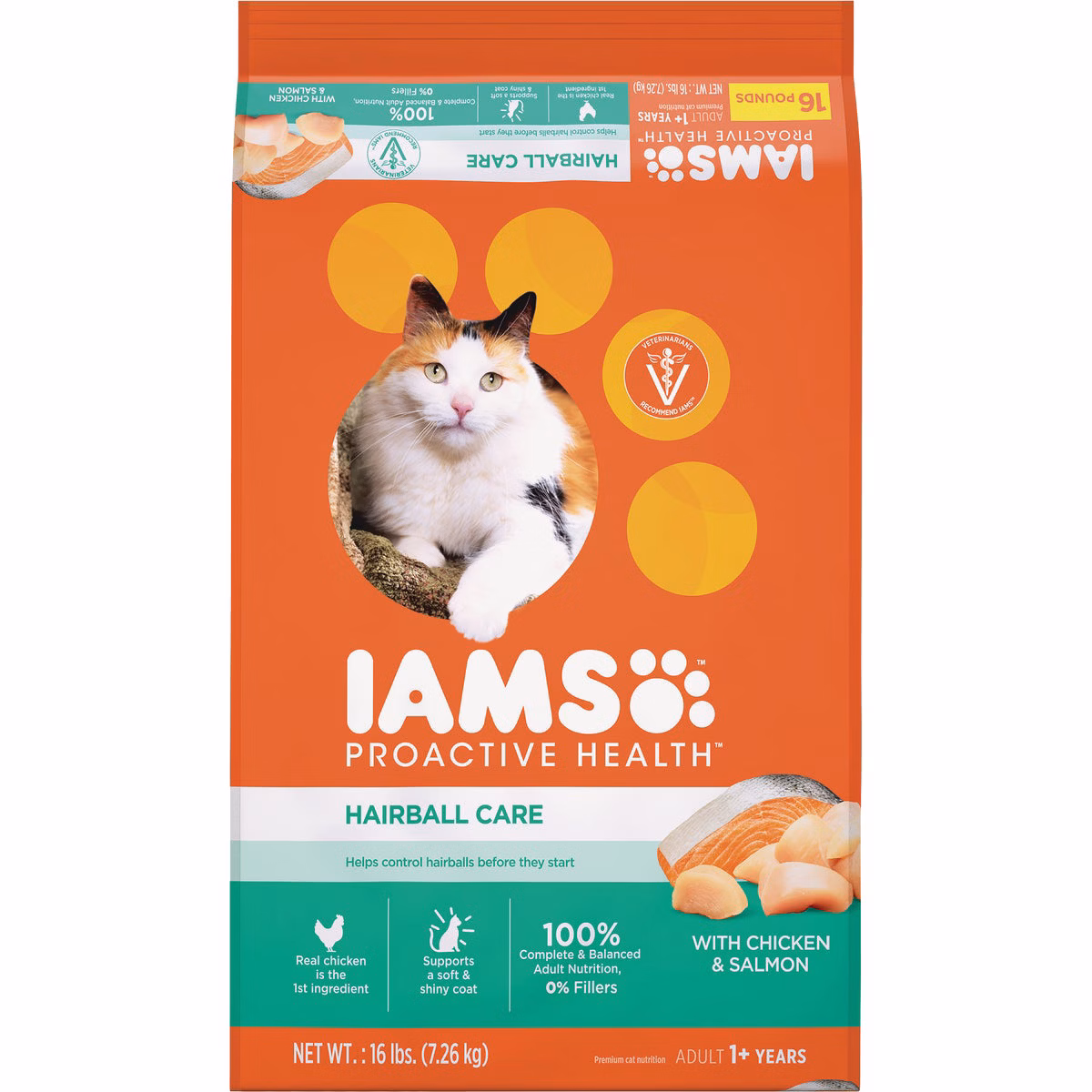 Iams Proactive Health Hairball Care 16 Lb. Chicken & Salmon Flavor Adult Dry Cat Food