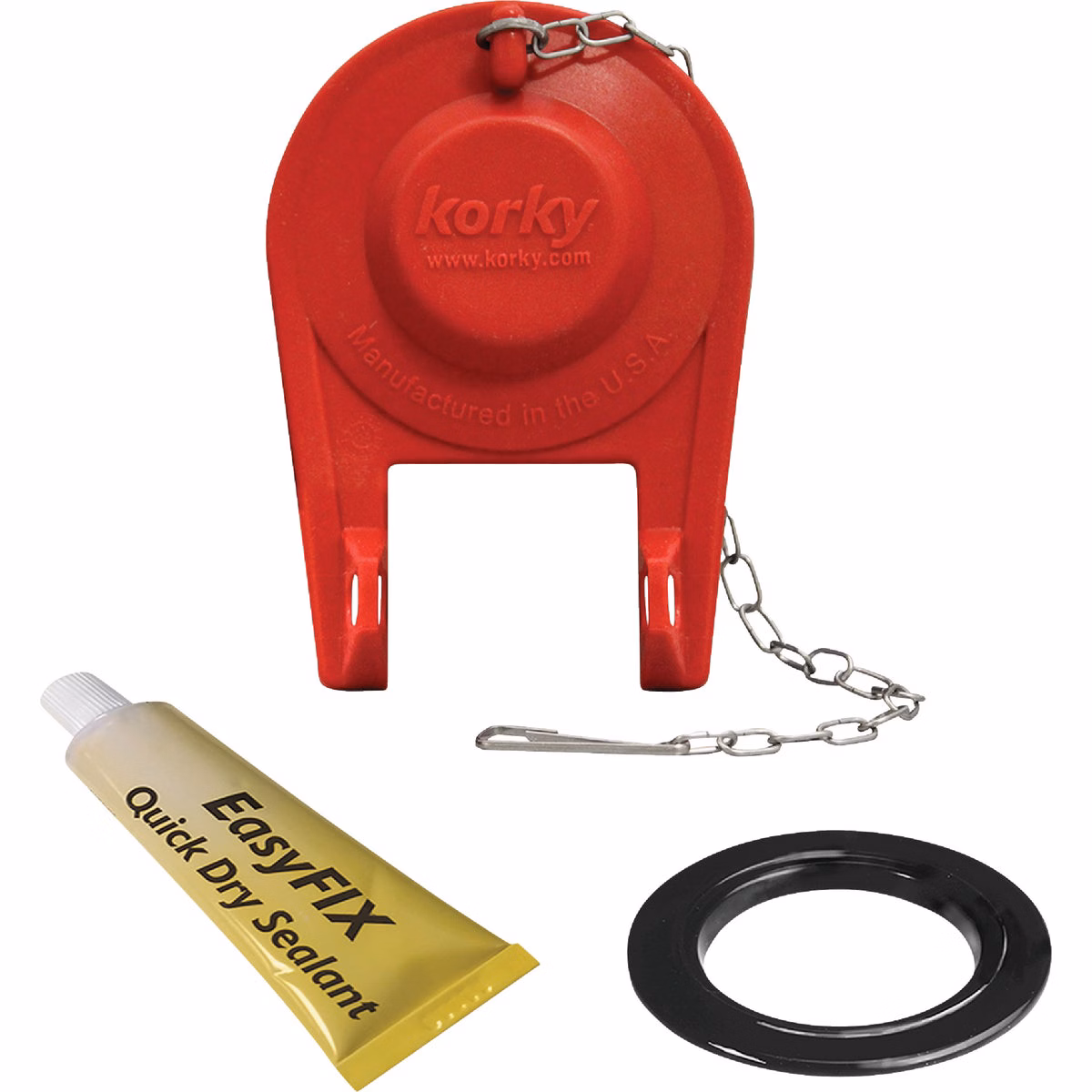 Korky 2 In. EasyFix Universal Flush Valve Repair Kit with Adjustable Flapper