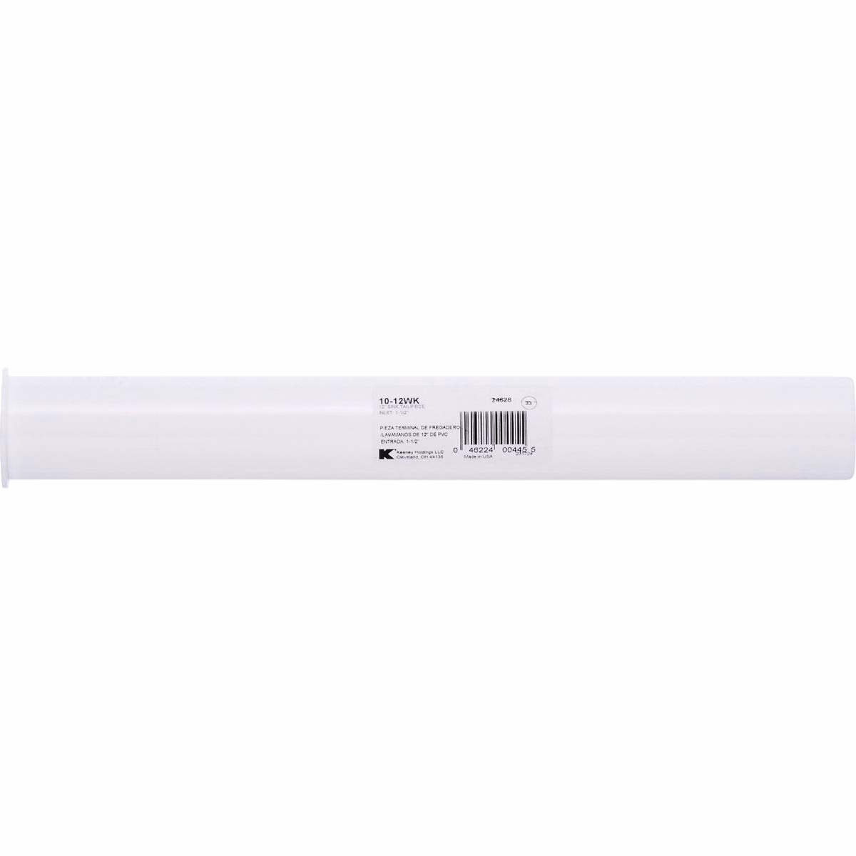 Keeney 1-1/2 In. x 12 In. White Plastic Flanged Sink Tailpiece