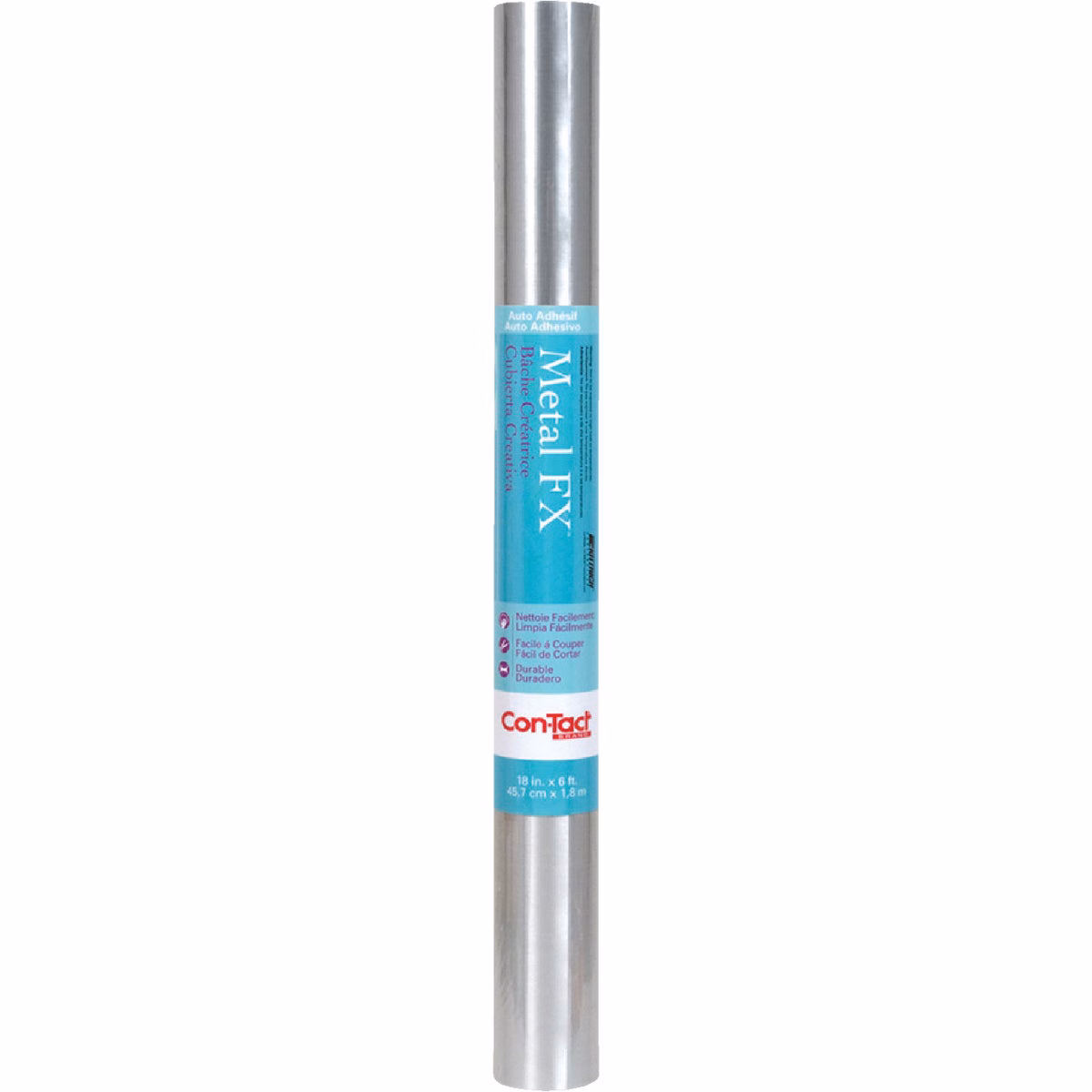 Con-Tact Creative Covering Metal FX 18 In. x 6 Ft. Stainless Steel Self-Adhesive Shelf Liner