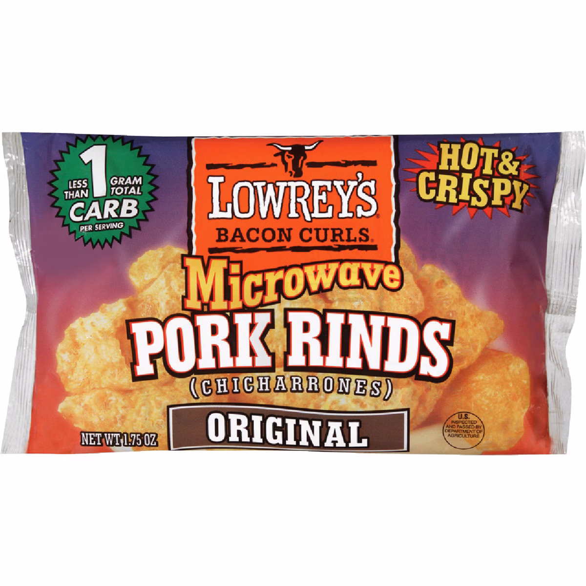 Lowrey's Bacon Curls 1.75 Oz. Original Pork Rinds