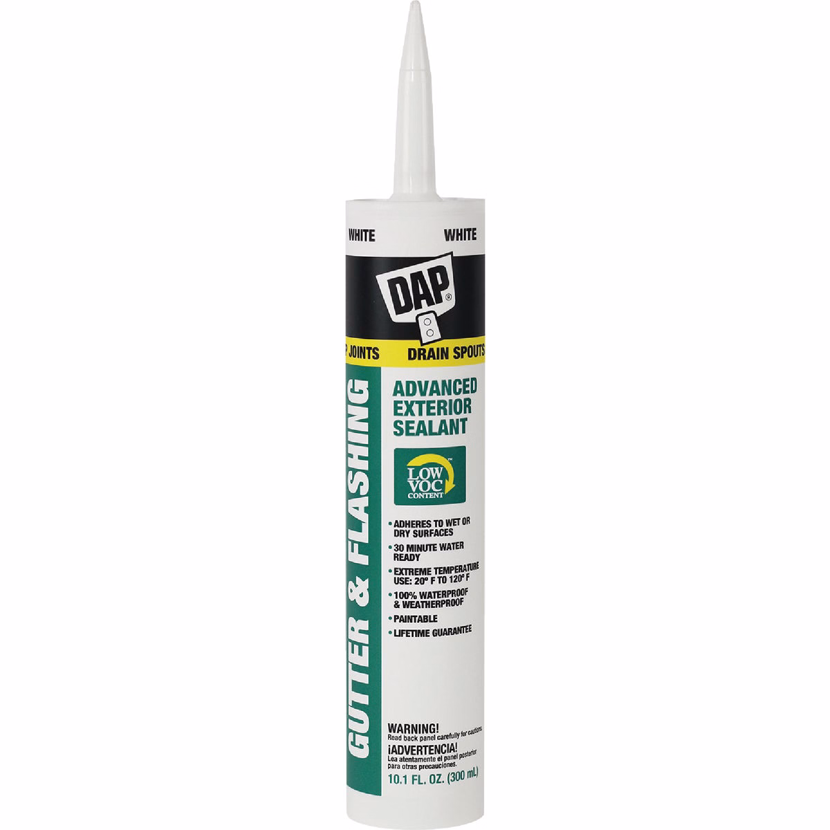 Dap 10.1 Oz. White Advanced VOC-Compliant Exterior Gutter & Flashing Sealant