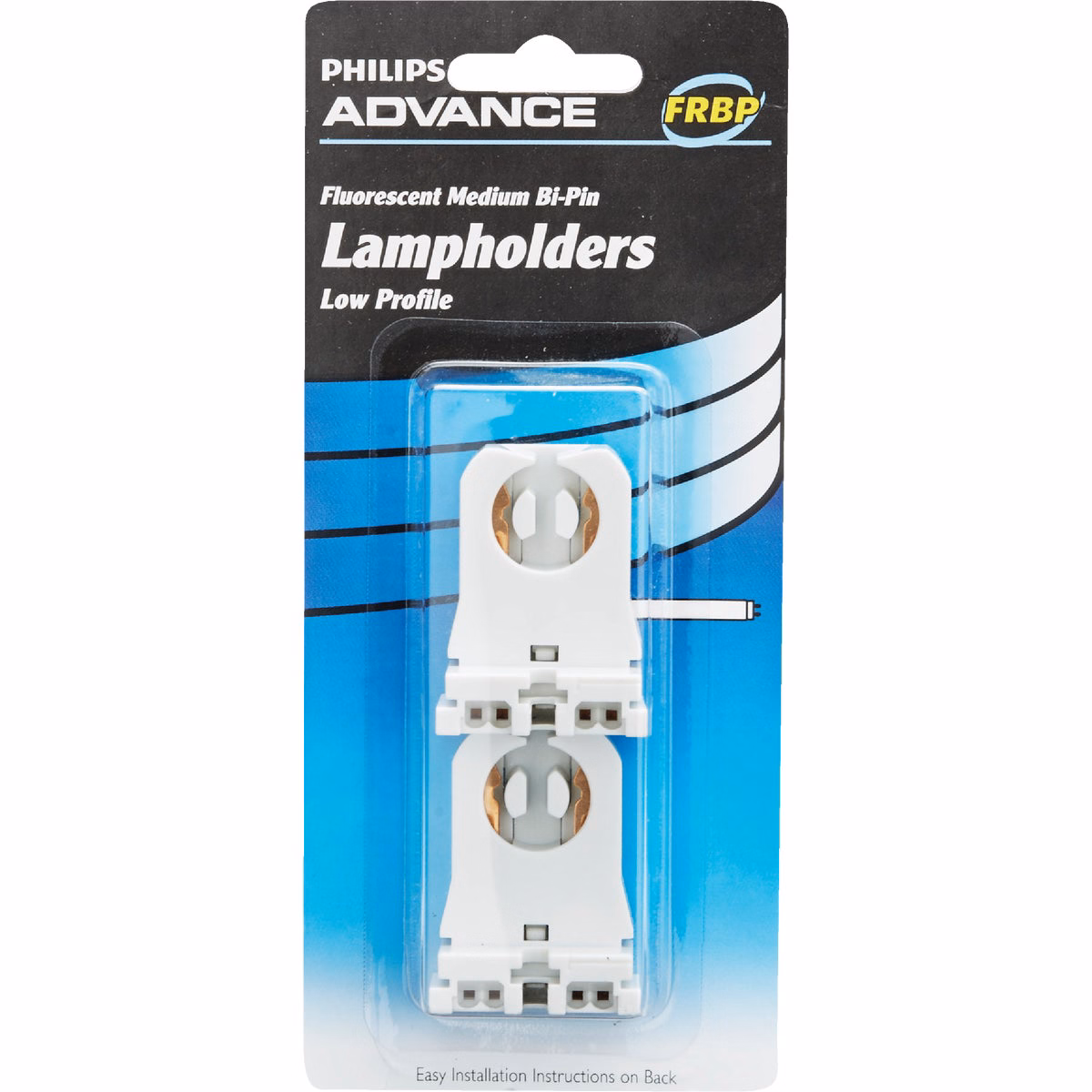 Philips Low Profile Tombstone Medium Bi-Pin T8/T12 Fluorescent Lampholder (2-Pack)