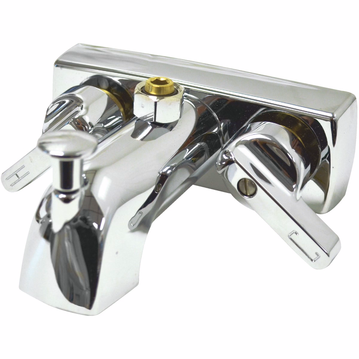 United States Hardware 3-3/8 In. Exposed Chrome 2-Handle Lever Bathtub Faucet