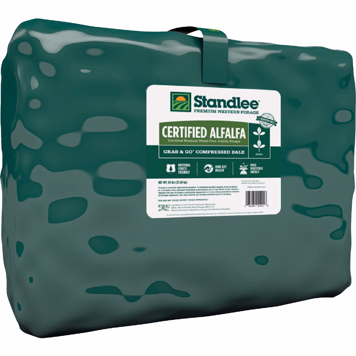Standlee Premium Western Forage 50 Lb. Certified Alfalfa Grab & Go Compressed Bale