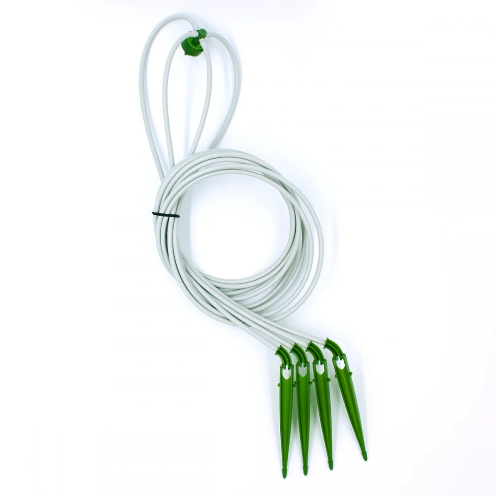 4-Way Micro Dripper Stake Assembly 0.15 GPH Per Stake | 36″, 48″ | Single Unit