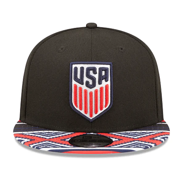 New Era United States 9Fifty Snapback Hat (Black/Red/White)