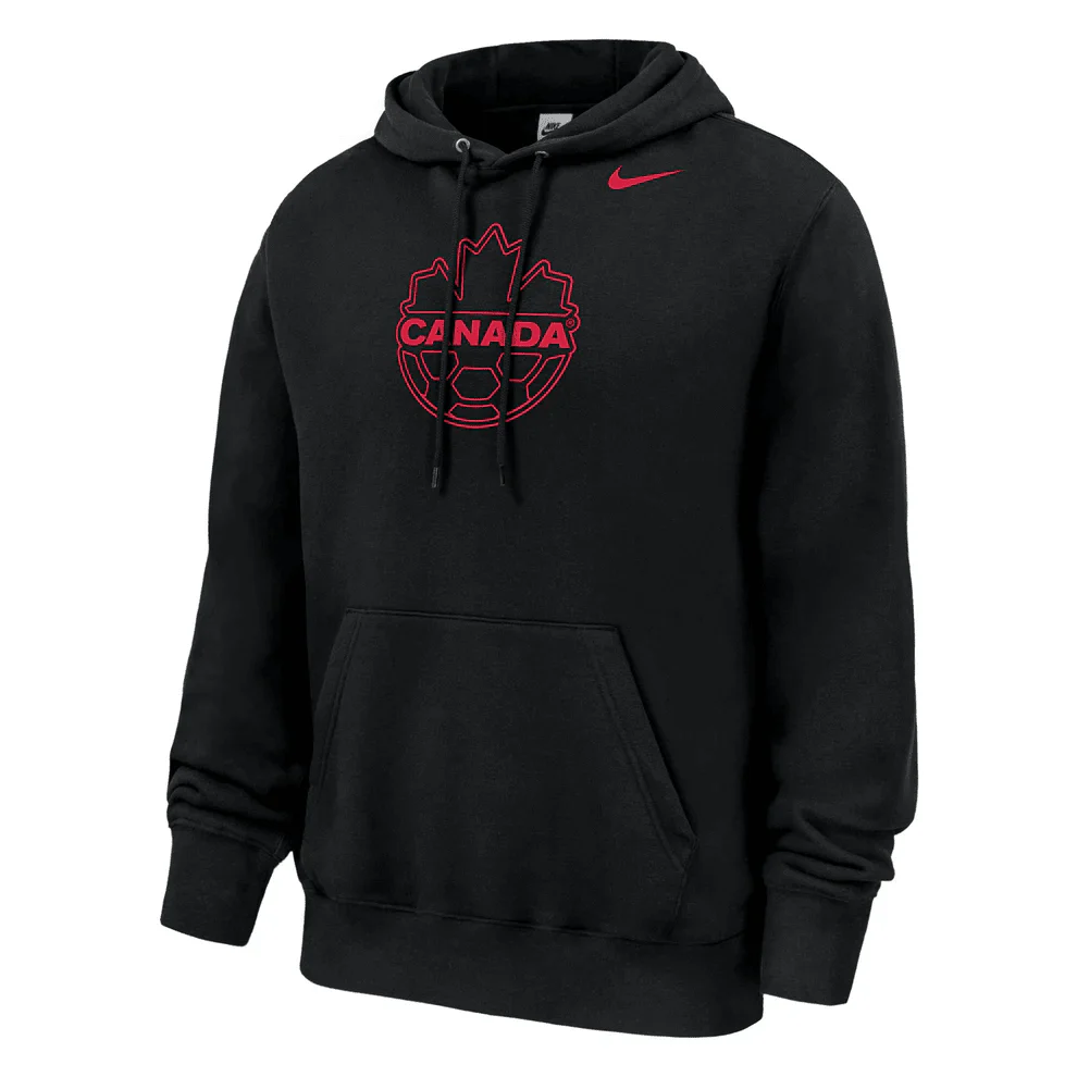 Nike Men’s Canada Club Fleece Soccer Hoodie (Black)
