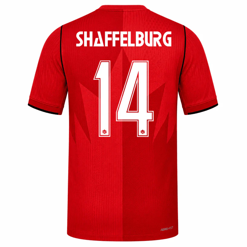 Nike Men’s Canada Shaffelburg Match Authentic Home Jersey 2026 (Red)