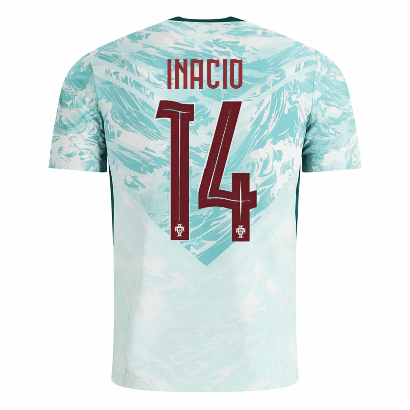 PUMA Men’s Inacio Portugal 2026 Authentic Match Away Jersey (White/Green Lagoon)