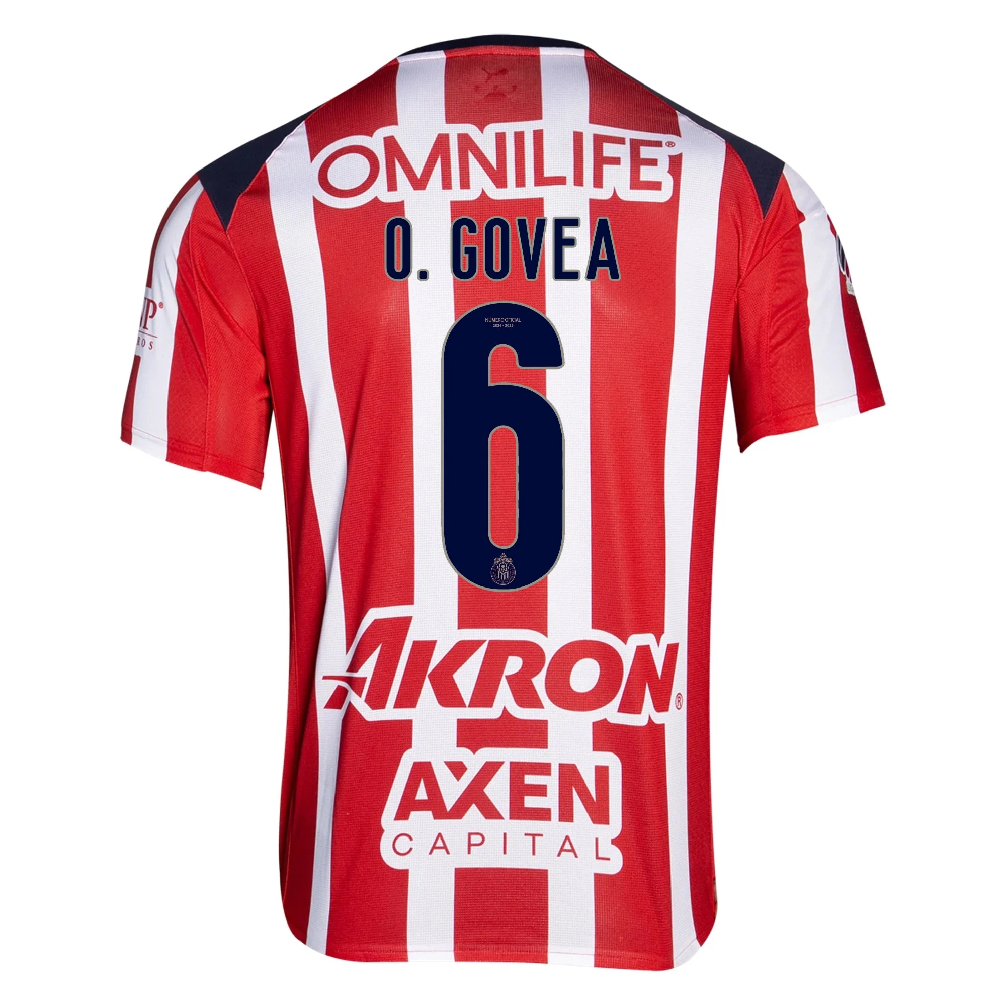 Puma Omar Govea Men’s Chivas De Guadalajara Home Jersey 25/26 (Puma Red/White)