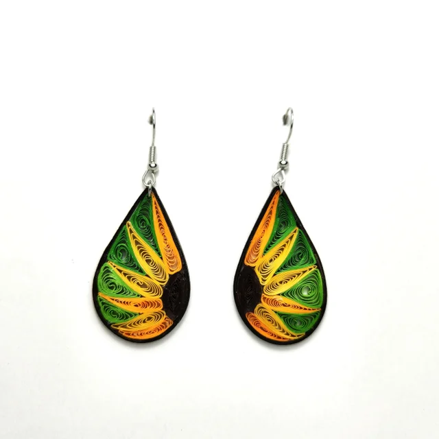Sunflower Earrings by Iconic Quilling