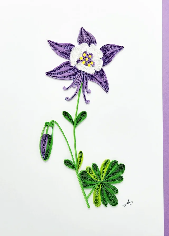 Columbine Card by Iconic Quilling