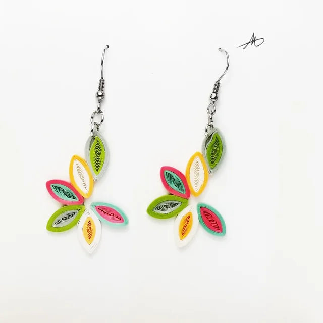 Spring Flower Earrings by Iconic Quilling