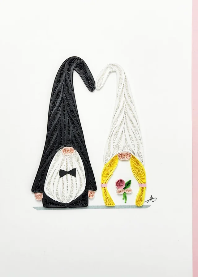Gnome Couple Card by Iconic Quilling